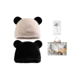 Экрю + Черный (Золотая отделка, сумка для покупок + поздравительная открытка)