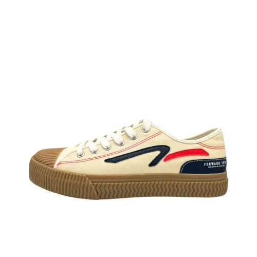 QIANJIN Low-Top Canvas Shoes Beige Yellow Men's