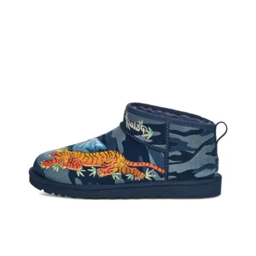 PALACE x UGG CLASSIC ULTRA MINI Термостойкий противоскользящий короткий снегобут унисекс синий