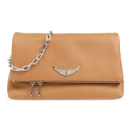 Zadig Voltaire Rocky Коровья кожа Сумка через плечо Сумка на плечо Женская Коричневая