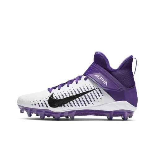 Nike Alpha Menace Pro 2 Амортизация Износостойкие футбольные бутсы для мужчин белый фиолетовый