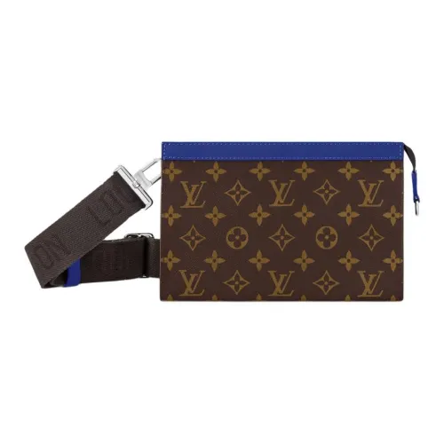 LOUIS VUITTON Gaston Покрытый холст Кошелек Мужской Индиго