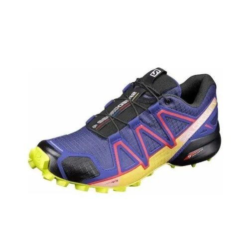 SALOMON Speedcross 4 Противоскользящие Устойчивые к истиранию Низкий Топ Беговые кроссовки Женские Фиолетовые