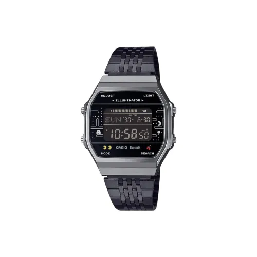 CASIO Кварцевый механизм ремешок из нержавеющей стали унисекс черный циферблат