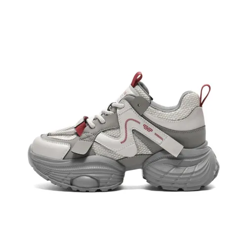 BELLE Низкий топ массивные кроссовки женские серые