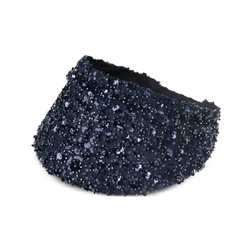 Maison Michel Полиамид UV Защита Женские Шляпы Морской Синий