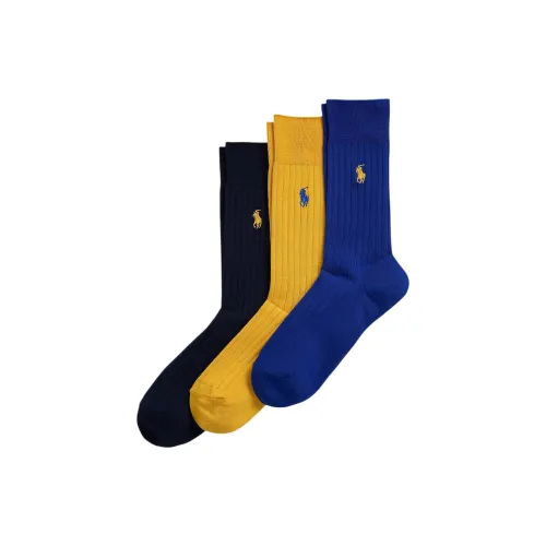 Polo Ralph Lauren Носки Crew Мужские упаковка из 3 пар черный желтый синий