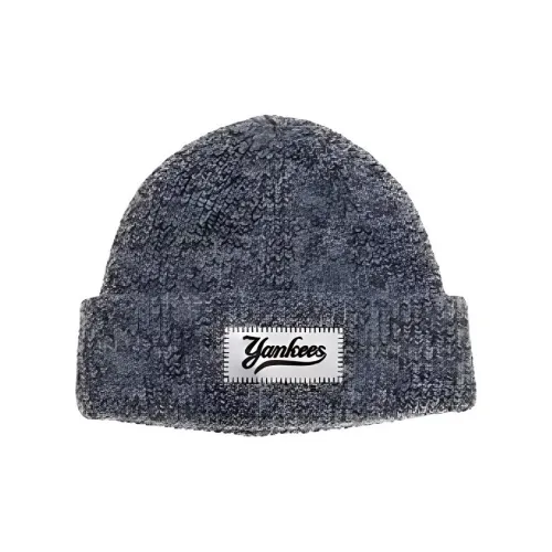 Mlb Base Logo Овечья шерсть Шапки-бини Унисекс Овсяный Угольно-серый Светло-синий