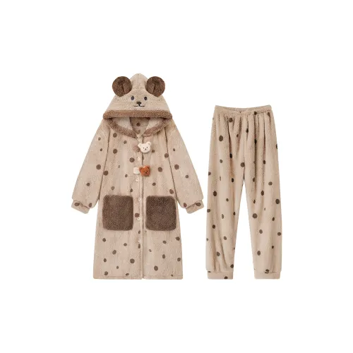 YIROUQING Пижамный комплект женский хаки