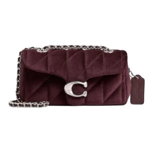 COACH Tabby Ткань Сумка через плечо Маленькая Сумка на плечо Женский Сливовый Joy