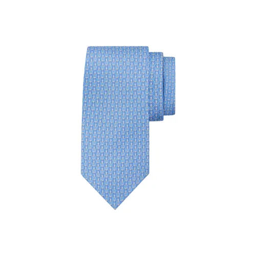 FERRAGAMO Шелковые галстуки Мужской Светло-Синий