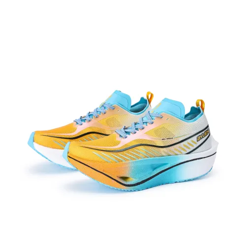 BYLEN Беговые кроссовки Низкий верх Синий/Желтый Унисекс