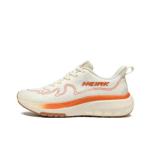 NEIERKE Slip-resistant Abrasion-resistant Breathable Low-Top Running Shoes Unisex Beige Orange NEIERKE Противоскользящие Износостойкие Дышащие Низкие Беговые Кроссовки Унисекс Бежевый Оранжевый