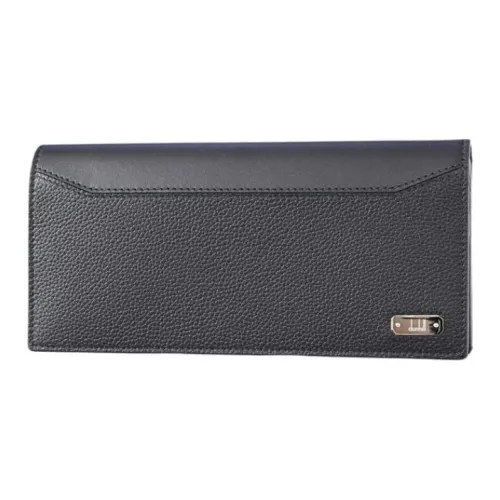 Dunhill Рельефная Телячья Кожа Кошелек Мужской Черный
