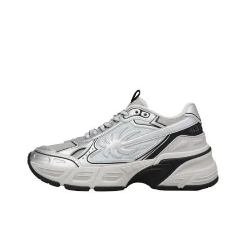 PALM ANGELS Низкий топ Повседневная обувь Женская серебряная