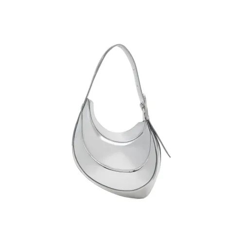 Mugler Искусственная кожа Сумка через плечо Маленькая Женская Серебряная