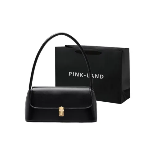 PINK·LAND ПУ (полиуретан) Сумка через плечо Стандартная Женская Бежевая Черная Красная Желтая Коричневая Кофейная Синяя