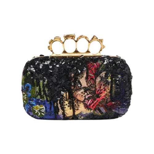 Alexander McQueen Lambskin Clutch Women's Multicolor