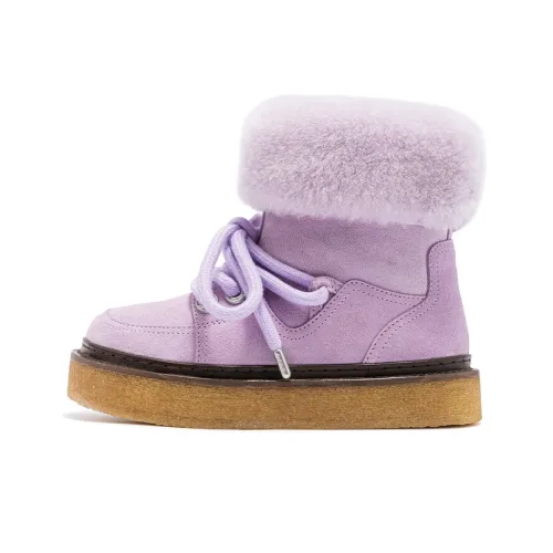 OETZI Термический Увеличивающий Высоту Противоскользящий Устойчивый к Износу Короткие Снежные Ботинки Женские Фиолетовые