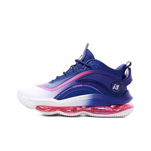 Баскетбольные кроссовки IVERSON High Top Белый Фиолетовый Мужской