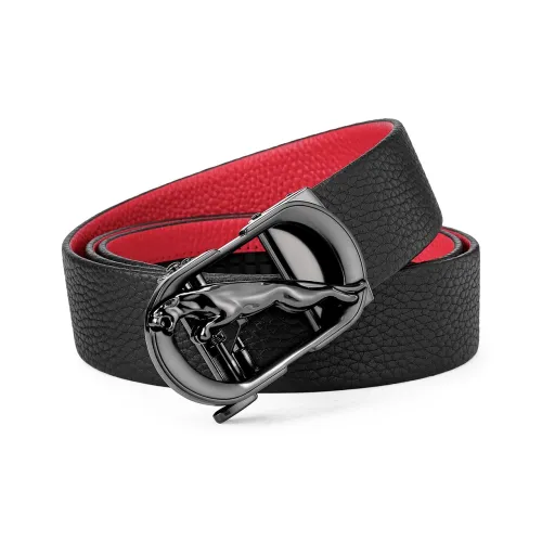 JAGUAR Ремни из натуральной коровьей кожи мужской черный ширина 3,5 см