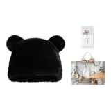 Чёрный (Золотая отделка) Сумка для покупок + Поздравительная открытка