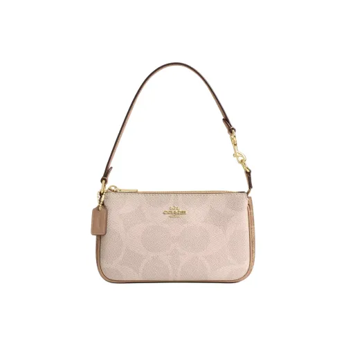 COACH Nolita Покрытый холст Сумка через плечо Маленькая Женская Коричневая