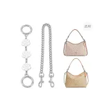 Серебряная Камелия + Декоративная цепочка Щенок, пряжка 45 см