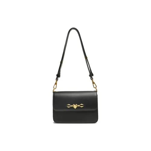 TATA Artificial Leather Shoulder Bag Small Women's Black Ecru TATA Искусственная кожа Сумка через плечо Маленькая Женская Черный Экрю