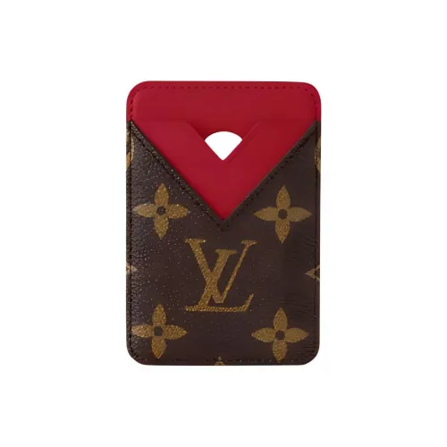 LOUIS VUITTON Покрытый холст Картхолдер Унисекс Sari Красный