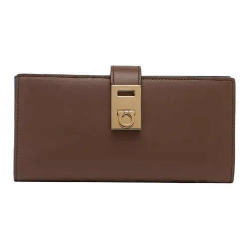 FERRAGAMO Hug Телячья кожа Кошелек Женские Clay Lapiz Lazuli