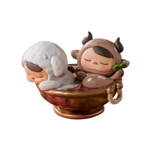 POP MART Pucky Elf Gourmet Restaurant Series Слепые коробки Один Mystery Коробка Целая коробка 12 шт