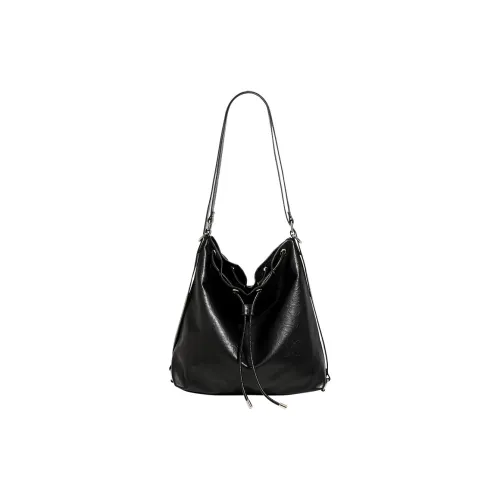 H YXIANG Коровья кожа Сумка через плечо Стандартная Женская Черная Белая