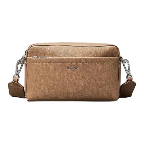 CALVIN KLEIN Полиуретан Плечевая сумка Женская Светло-коричневая