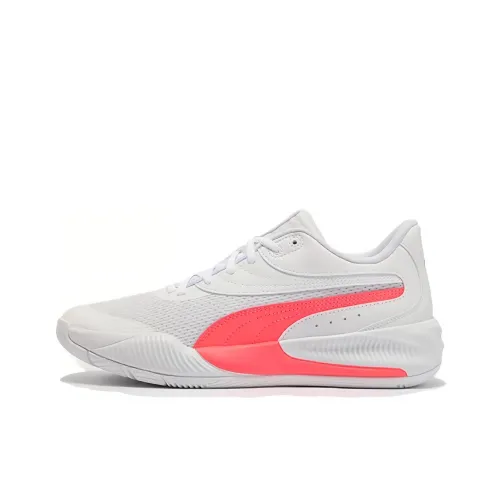 PUMA Triple Баскетбольные кроссовки Low Топ Белый/Ярко-розовый Унисекс