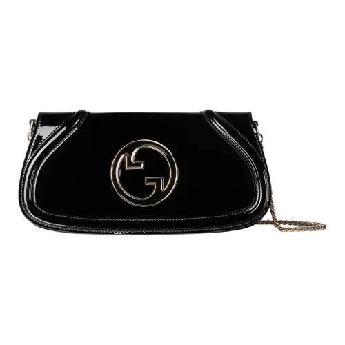 GUCCI Blondie Лакированная кожа Сумка через плечо Маленькая женская черная