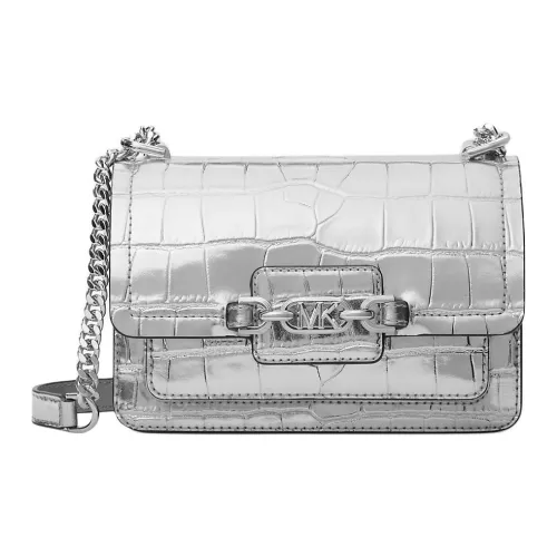 MICHAEL KORS Heather Leather Crossbody Bag Shoulder Bag Mini Women's Silver MICHAEL KORS Вереск Кожа Сумка через плечо Сумка на плечо Мини Женская Серебряный