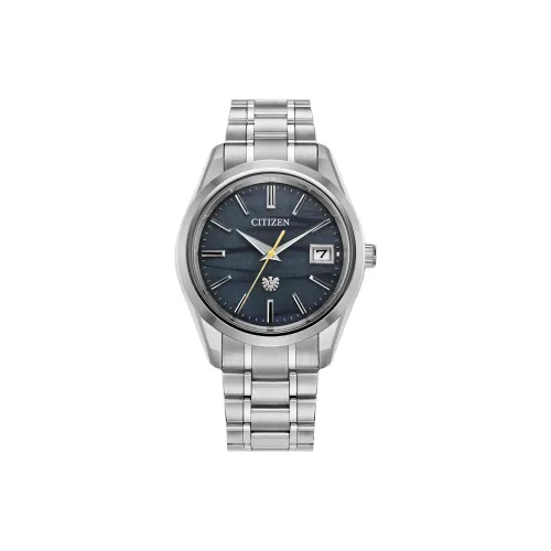 CITIZEN Светильник Кварцевый механизм Супер титановый ремешок Часы Унисекс Синий циферблат