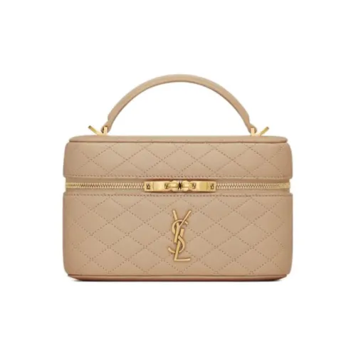 SAINT LAURENT Gaby Овечья шкура Косметичка Сумка через плечо Сумка Женская Цвет ириски