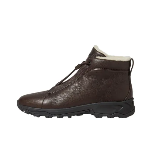 Ermenegildo Zegna Triple Stitch Casual Высокий Топ Коричневый Мужской