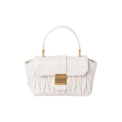 MIU MIU Matelassé Кожа Сумка Мини Женская Белая