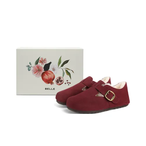 BELLE Family Blessing Collection Slip-resistant Abrasion-resistant Lightweight Low Top Casual Women's Red BELLE Family Blessing Collection Противоскользящий Устойчивый к истиранию Легкий Низкий Топ Повседневный Женский Красный