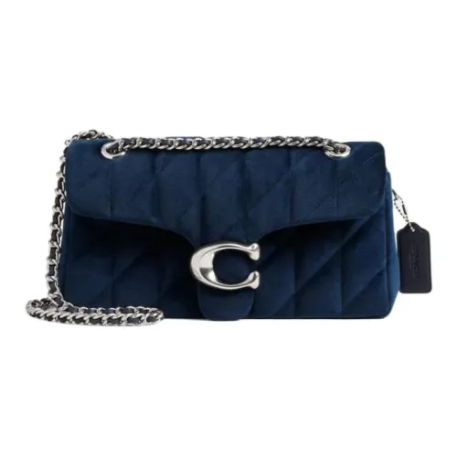 COACH Tabby Ткань Сумка через плечо Сумка на плечо Средняя Женская Синяя