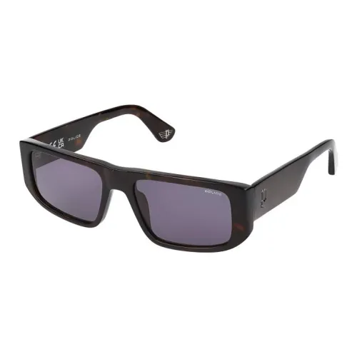 Police Ацетат Прямоугольные Солнцезащитные очки Мужские Черепаховый