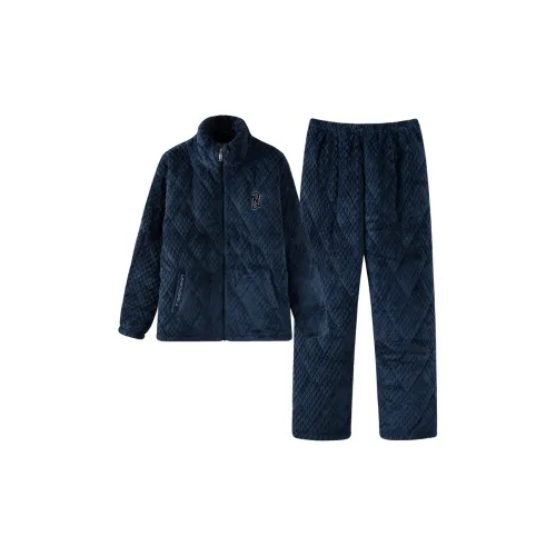 XIAFENYAN Пижамный комплект Мужской Темно-синий