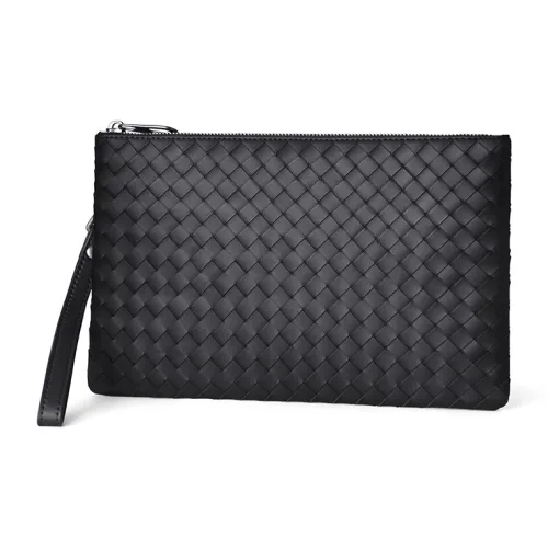 SEPTWOLVES Сумка-конверт из натуральной коровьей кожи ручная работа стандартная унисекс черная