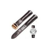 Розовая пряжка, коричневый кожаный ремешок