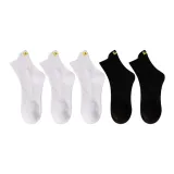 [5 Пачка] 3 Белых + 2 Черных - Носки Crew MZ135