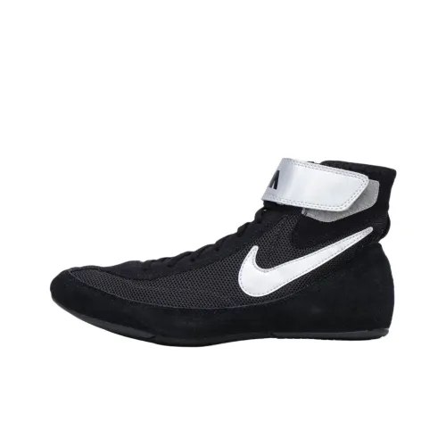 Nike SpeedSweep 7 Slip-Resistant Abrasion-Resistant High-Top Training Shoes Men's Black Silver Найк СпидСвип 7 Противоскользящие Устойчивые к Износу Высокие Кроссовки для Тренировок Мужские Черный Серебристый