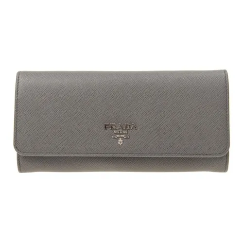 PRADA Кошелек из коровьей кожи унисекс серый